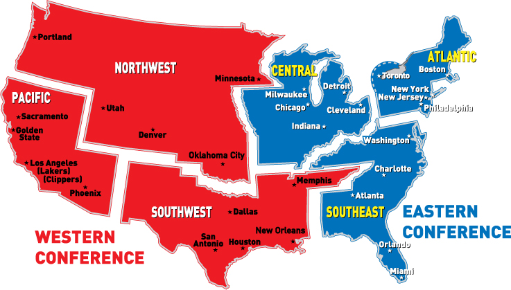 image of the western and eastern confrence